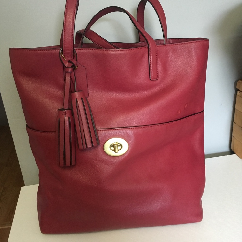 Coach large pink tote